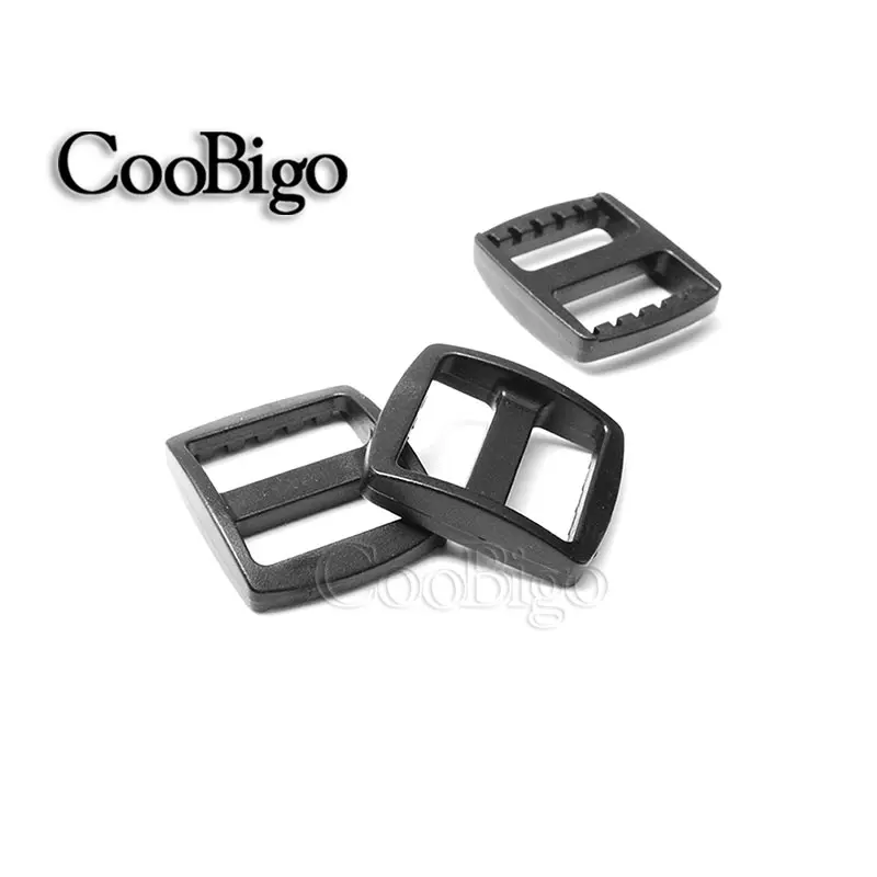 10pcs Plastic Backpack Strap Buckles Tri-Glide Adjuster Ladder Lock Slider for Backpack Strap Belt Webbing Dog Collar Parts