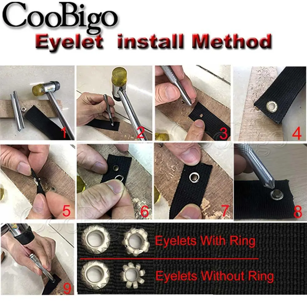 100pcs Metal Eyelet Floral Eyelets for Outdoor Clothes Hiking Shoes Tactical Belt Camping Tent Awning Cover Shelter Accessories