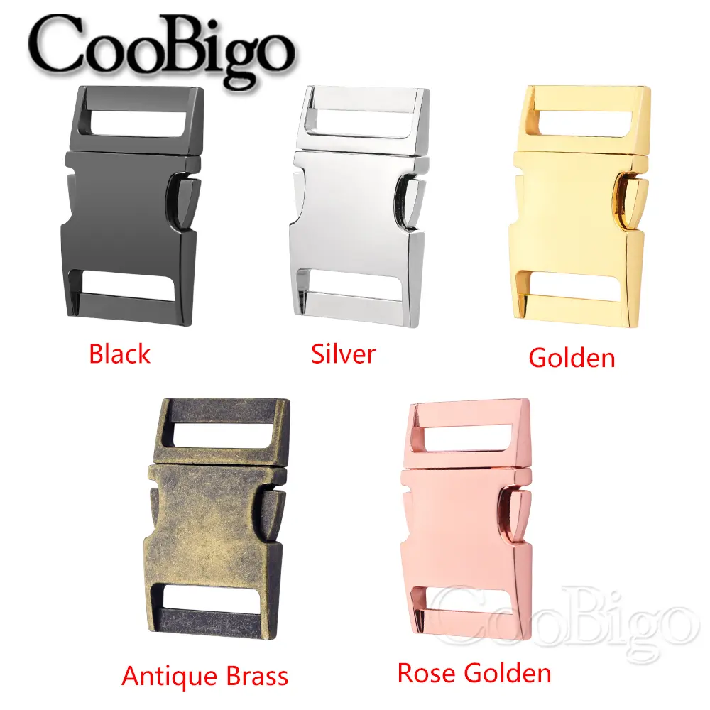 25mm Metal Side Release Buckle Curved Breakaway Clasp for Paracord Bracelet Outdoor Backpack Strap Dog Collar DIY Accessories