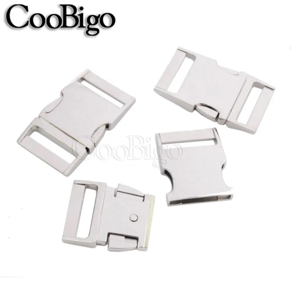 25mm Metal Side Release Buckle Curved Breakaway Clasp for Paracord Bracelet Outdoor Backpack Strap Dog Collar DIY Accessories
