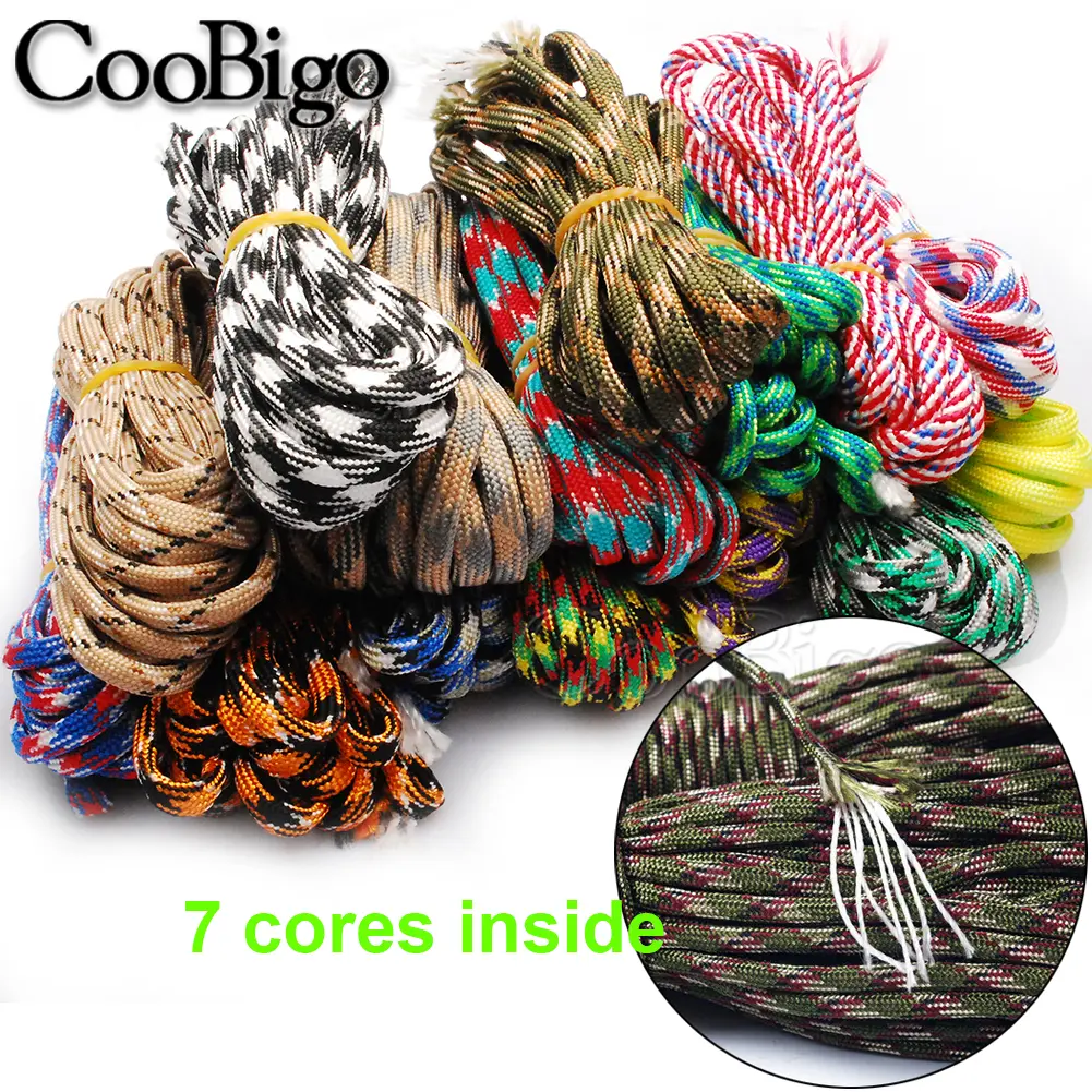 Paracord 550 Release Buckle Parachute Rope DIY Outdoor Camping Tent Cords Survival Wristband Braiding Accessories Multifunction