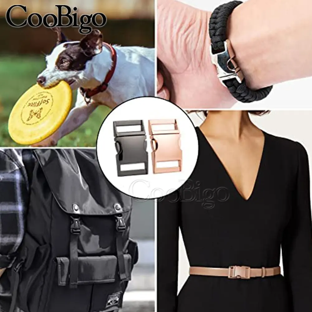5/8" Metal Side Release Buckle Paracord Bracelet Claps Clips for Outdoor Camping Backpack Strap Bag Belt Dog Collar Accessories