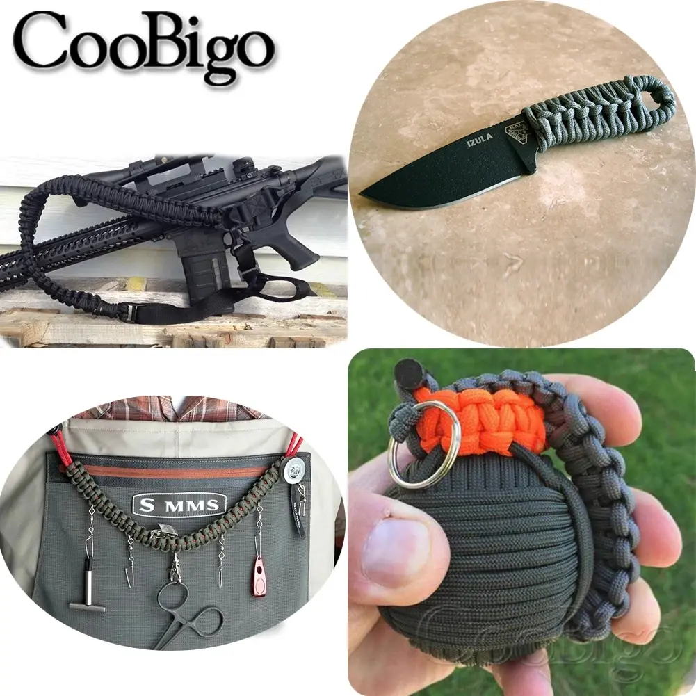 Paracord 550 Release Buckle Parachute Rope DIY Outdoor Camping Tent Cords Survival Wristband Braiding Accessories Multifunction