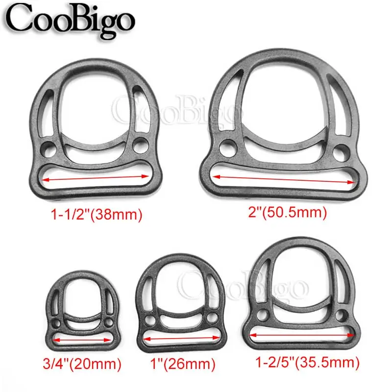 25pcs EDC Buckle D Ring Loop Hook Webbing Hanger for Outdoor Tactical Molle Backpack Strap Accessories Plastic Durable 20mm-50mm