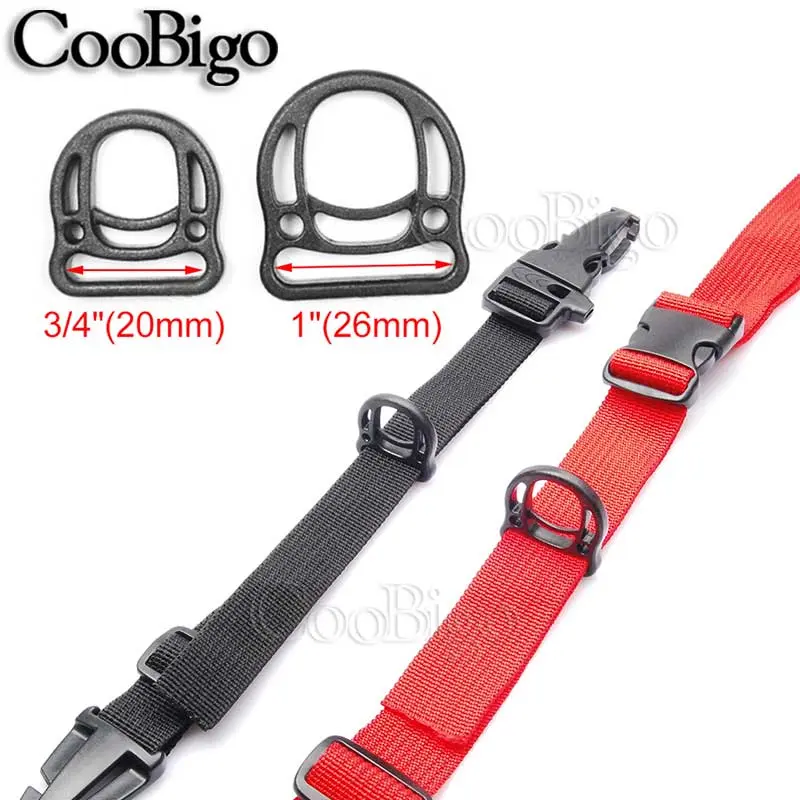 25pcs EDC Buckle D Ring Loop Hook Webbing Hanger for Outdoor Tactical Molle Backpack Strap Accessories Plastic Durable 20mm-50mm