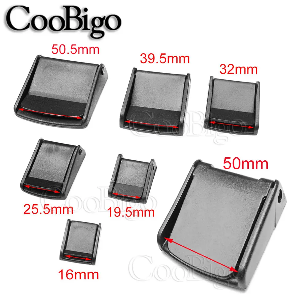 10pcs Cam Buckle Plastic Toggle Clip Belt Buckles Outdoor Camp Backpack Bags Strap Webbing 16mm 20mm 25mm 32mm 38mm 50mm 50.5mm