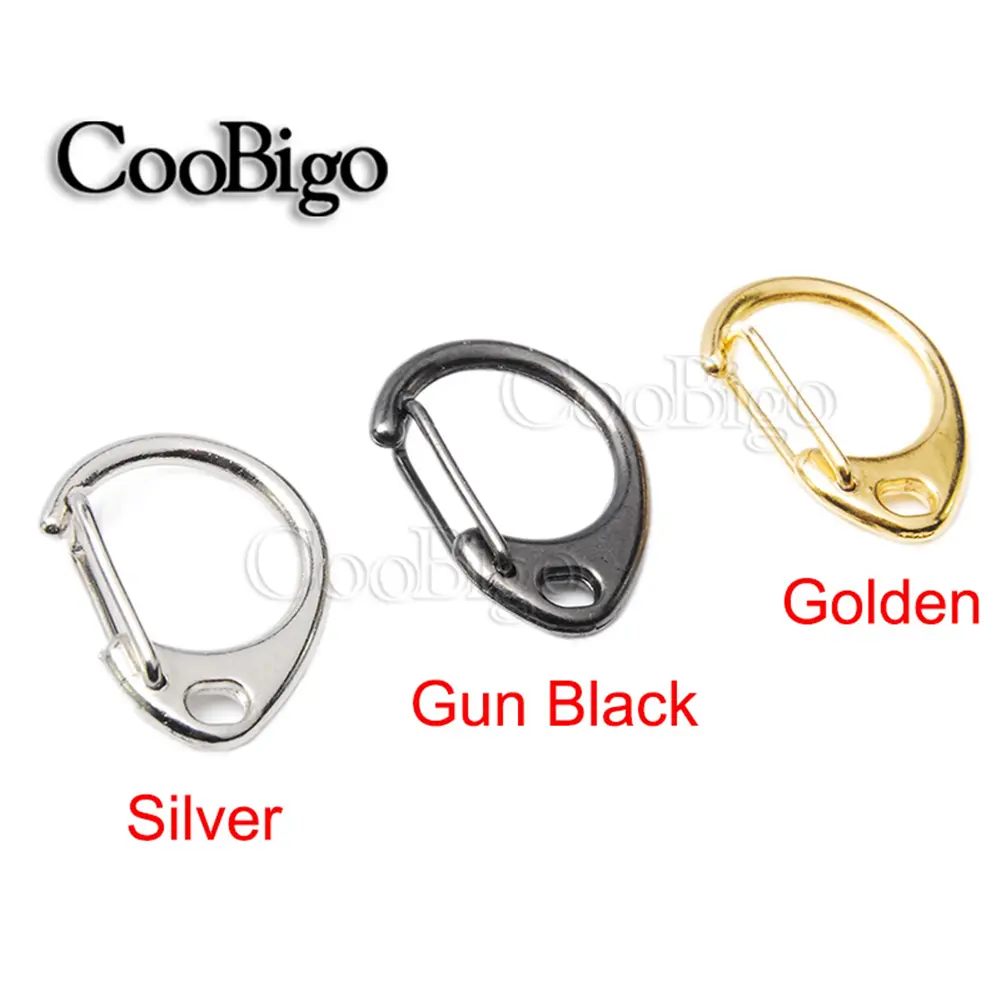 5pcs Metal Lobster Clasp Snap Hook Clip Buckle Round Paracord Lanyard Keychain Bag Strap DIY Craft Accessories Colorful