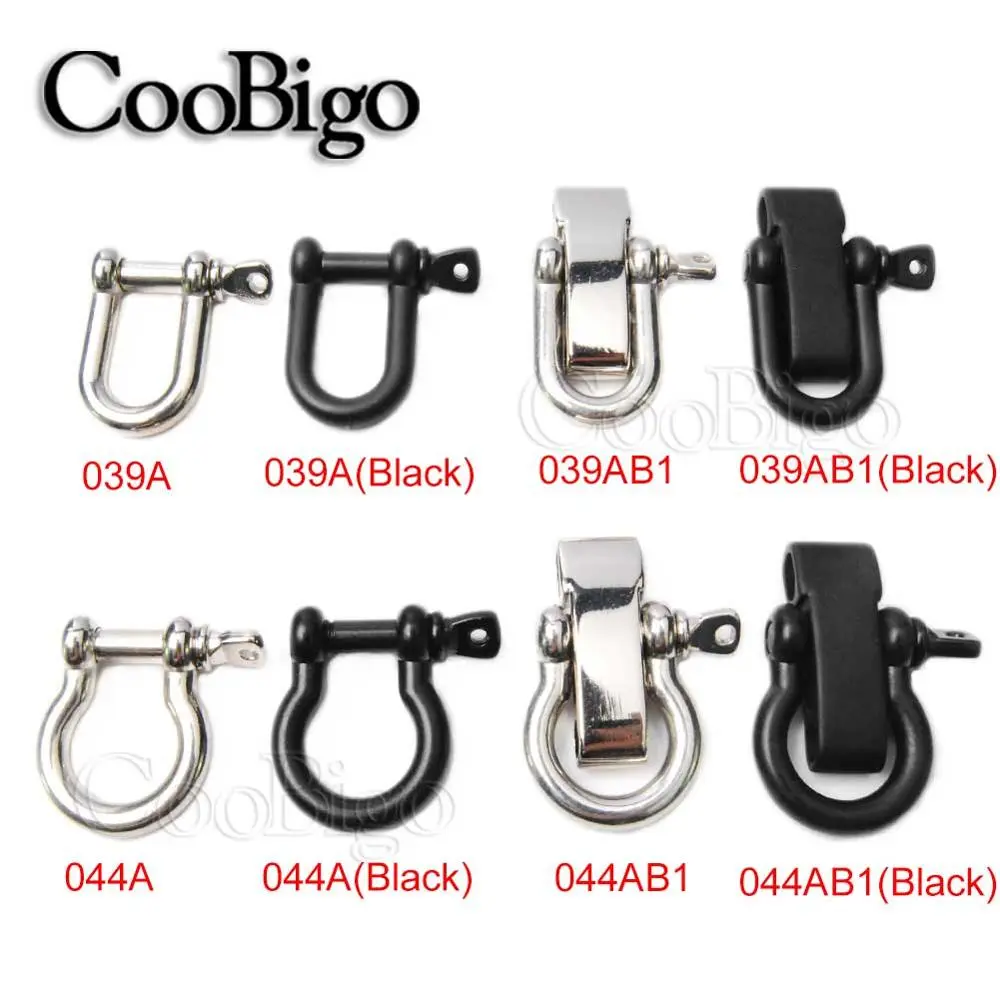 5pcs M5 Screw Pin D Bow Anchor Shackle Parachute Cord Metal 550 Paracord Bracelet Adjustable Outdoor Camping Hiking Kits