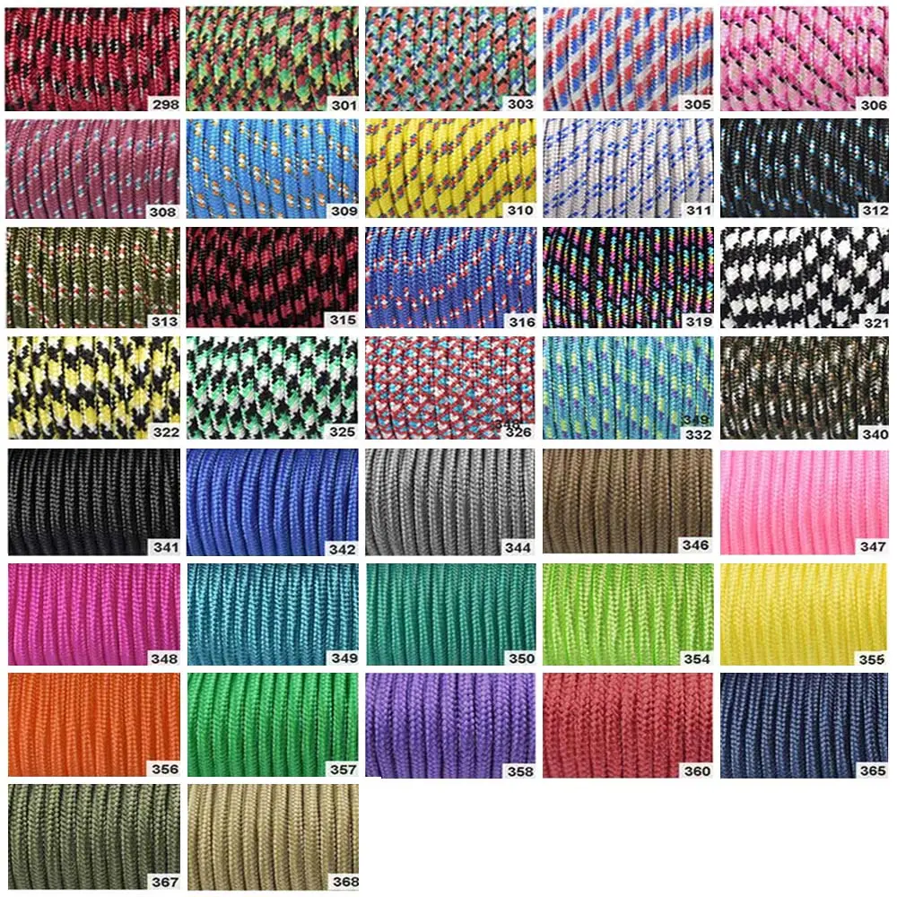 3mm Paracord Lanyard Parachute Cord One Core Bracelet Rope Outdoor Backpack Camping Tent Clothesline DIY Accessories 30/100Meter