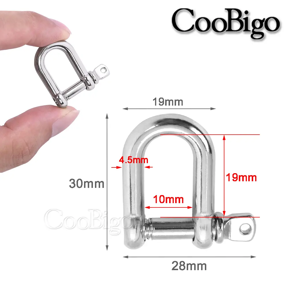 5pcs M5 Screw Pin D Bow Anchor Shackle Parachute Cord Metal 550 Paracord Bracelet Adjustable Outdoor Camping Hiking Kits