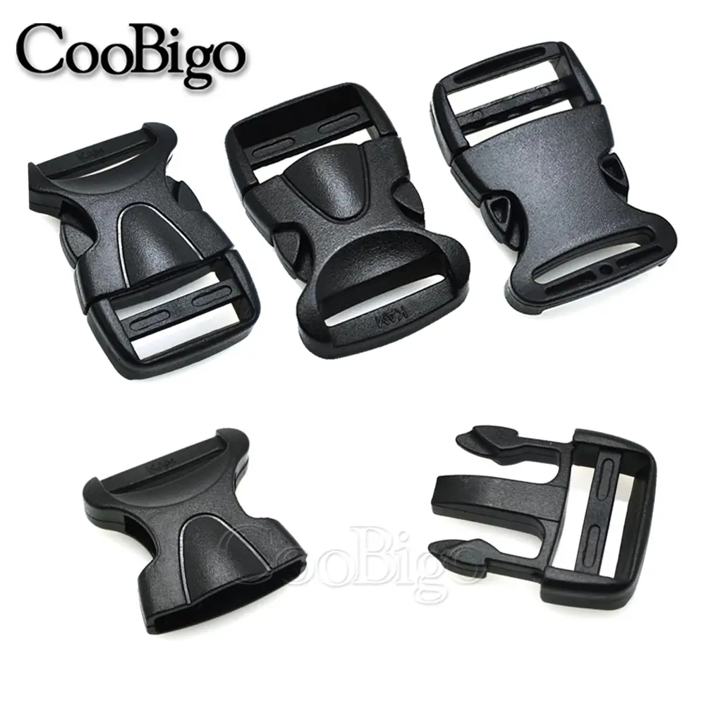 20mm 25mm 32mm 38mm 50mm Side Release Buckle Plastic Curved Clasp Paracord Backpack Strap Webbing Bag Belt Accessories 5pcs