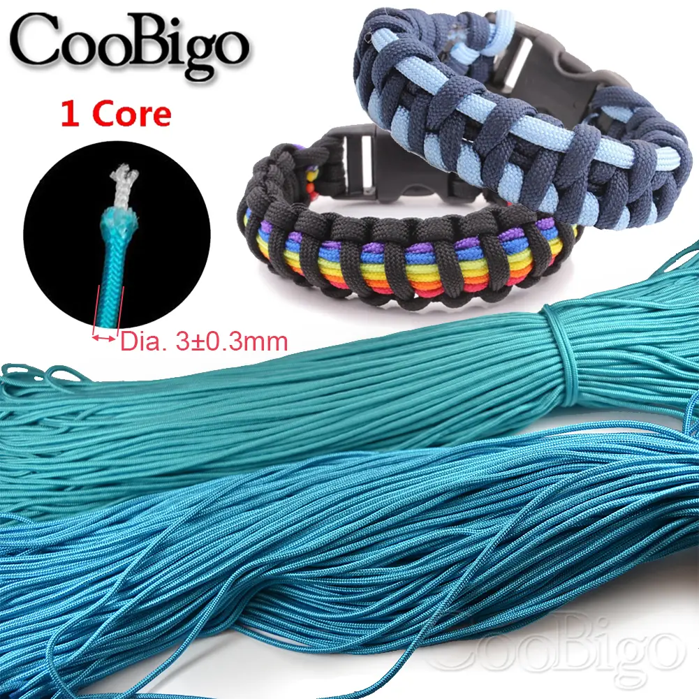 3mm Paracord Lanyard Parachute Cord One Core Bracelet Rope Outdoor Backpack Camping Tent Clothesline DIY Accessories 30/100Meter
