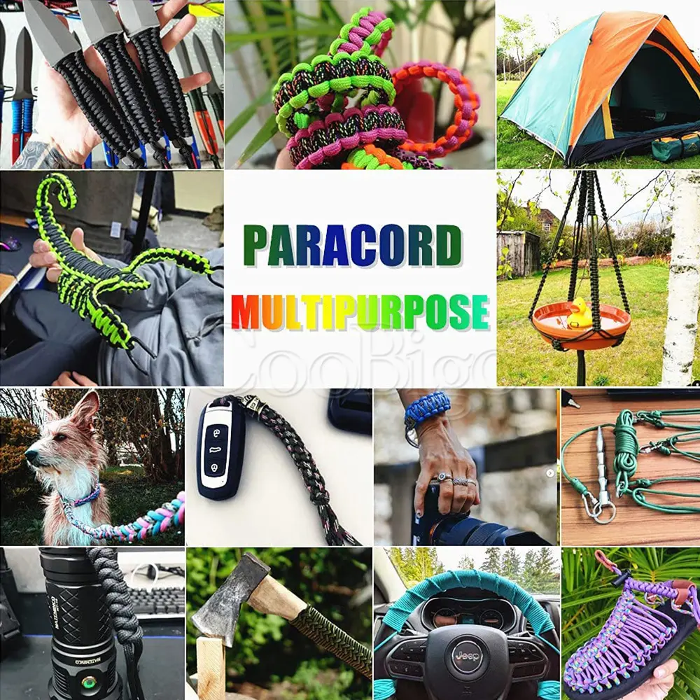 3mm Paracord Lanyard Parachute Cord One Core Bracelet Rope Outdoor Backpack Camping Tent Clothesline DIY Accessories 30/100Meter