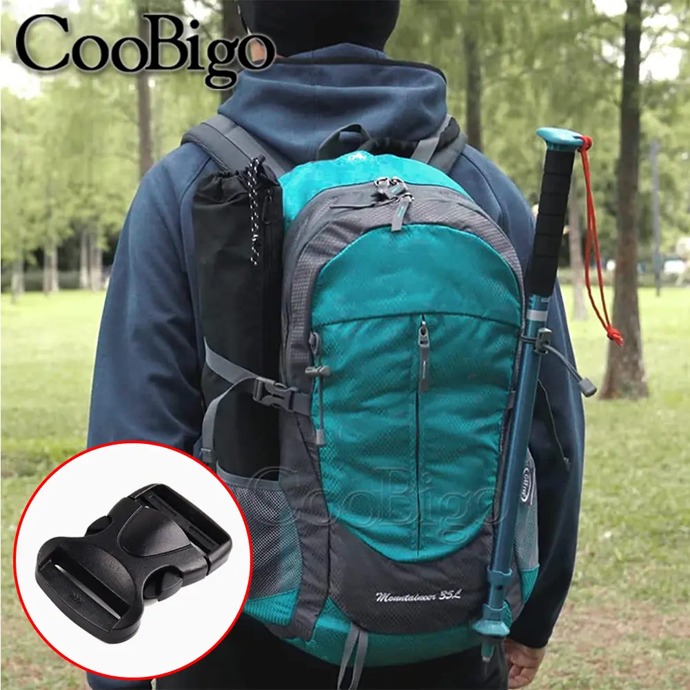 20mm 25mm 32mm 38mm 50mm Side Release Buckle Plastic Curved Clasp Paracord Backpack Strap Webbing Bag Belt Accessories 5pcs