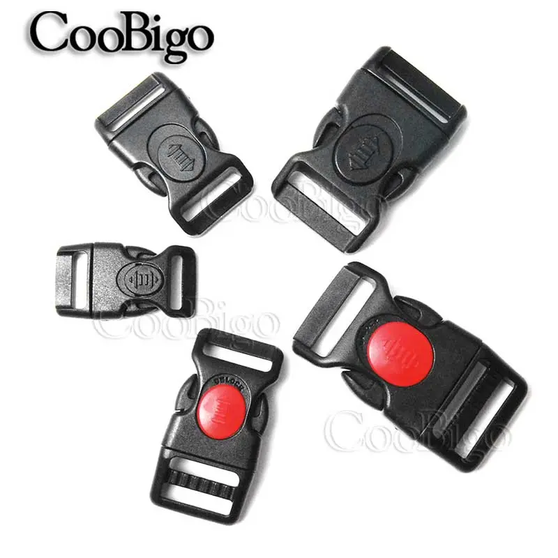 10pcs Double Locks Buckle Side Release Buckles for Paracord Bracelet Bag Backpack Webbing Accessories Curved 15mm 20mm 25mm