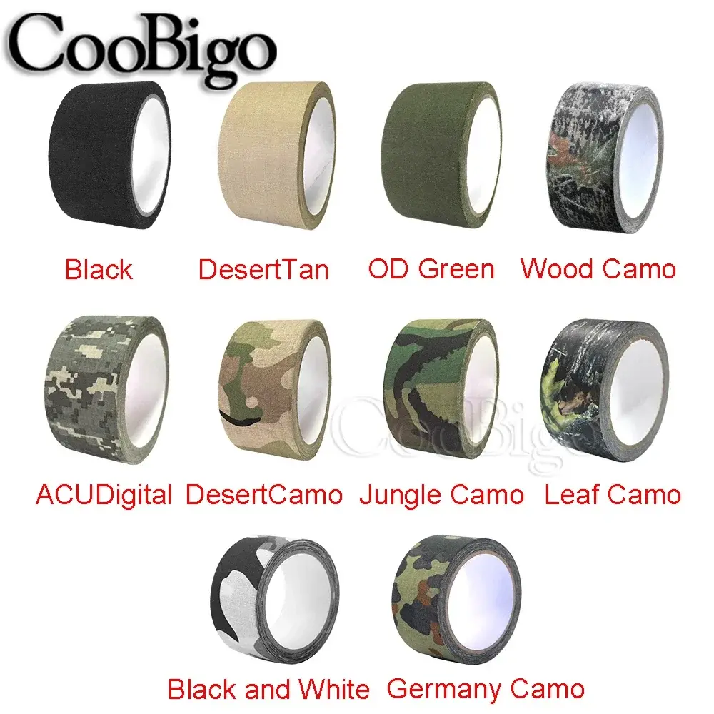 10Meters Multi-functional Camo Tape Self-adhesive Camouflage Hunting Paintball Airsoft Rifle Waterproof Non-Slip Tapes