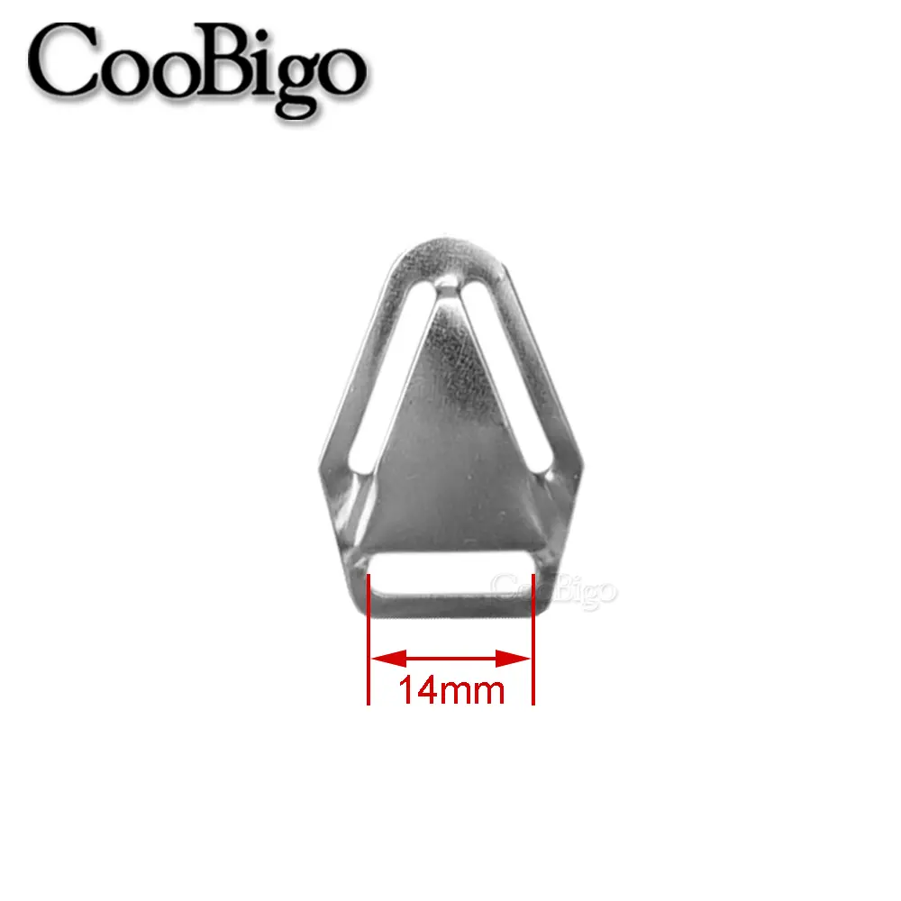 50pcs Webbing Strap Triangle Slide Buckle Adjuster Suspender Clasp Clip Pants Leather Craft DIY Hardware Metal 15mm 20mm 25mm
