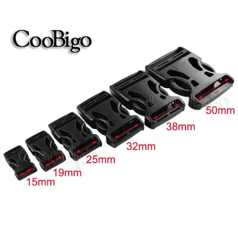 Side Release Buckle Plastic Adjustable Webbing Buckles Belt Paracord Bracelet Dog Collar Outdoor Backpack Strap DIY Accessories