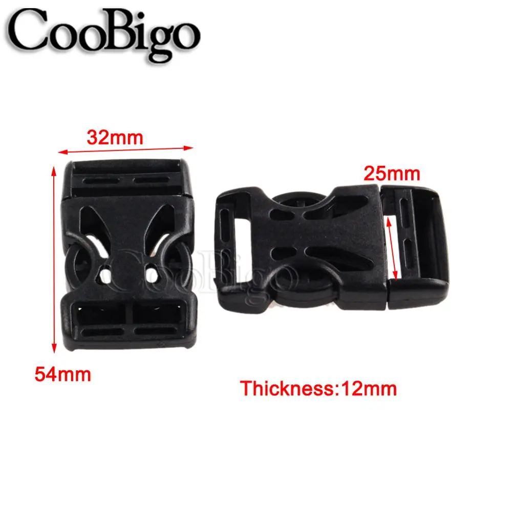 Side Release Buckle Plastic Adjustable Webbing Buckles Belt Paracord Bracelet Dog Collar Outdoor Backpack Strap DIY Accessories