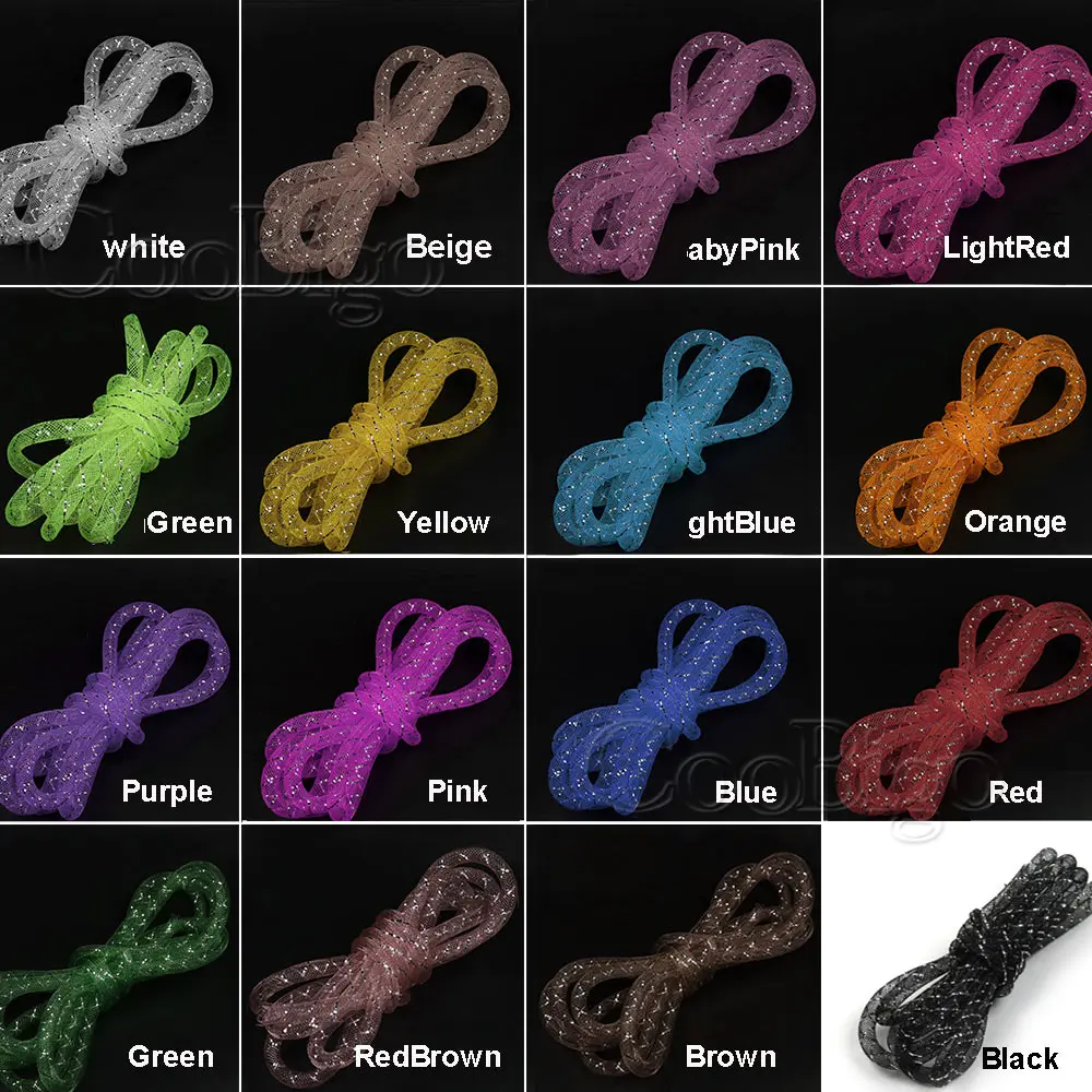 10Yards Soft Mesh Tube Tinsel Mylar Tubular Fly Tying Fishing Body Decoration DIY Craft Supplies 8mm 16 Colors