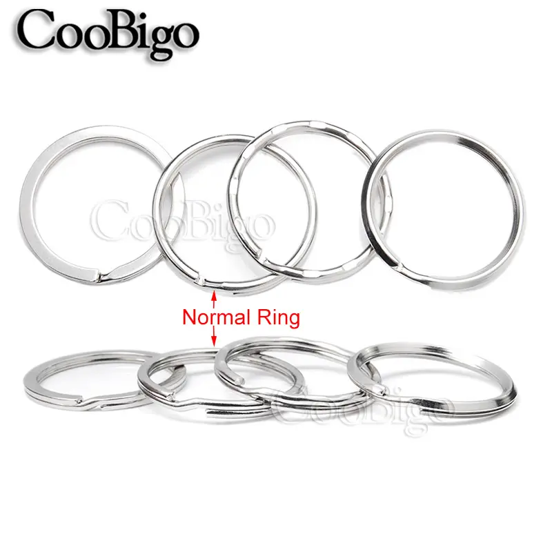 10Pcs Metal O Rings Keyring Keychain Split Ring Keyfob Key Holder for Jewelry Making Leather Bag DIY Accessories 10mm ~ 28mm