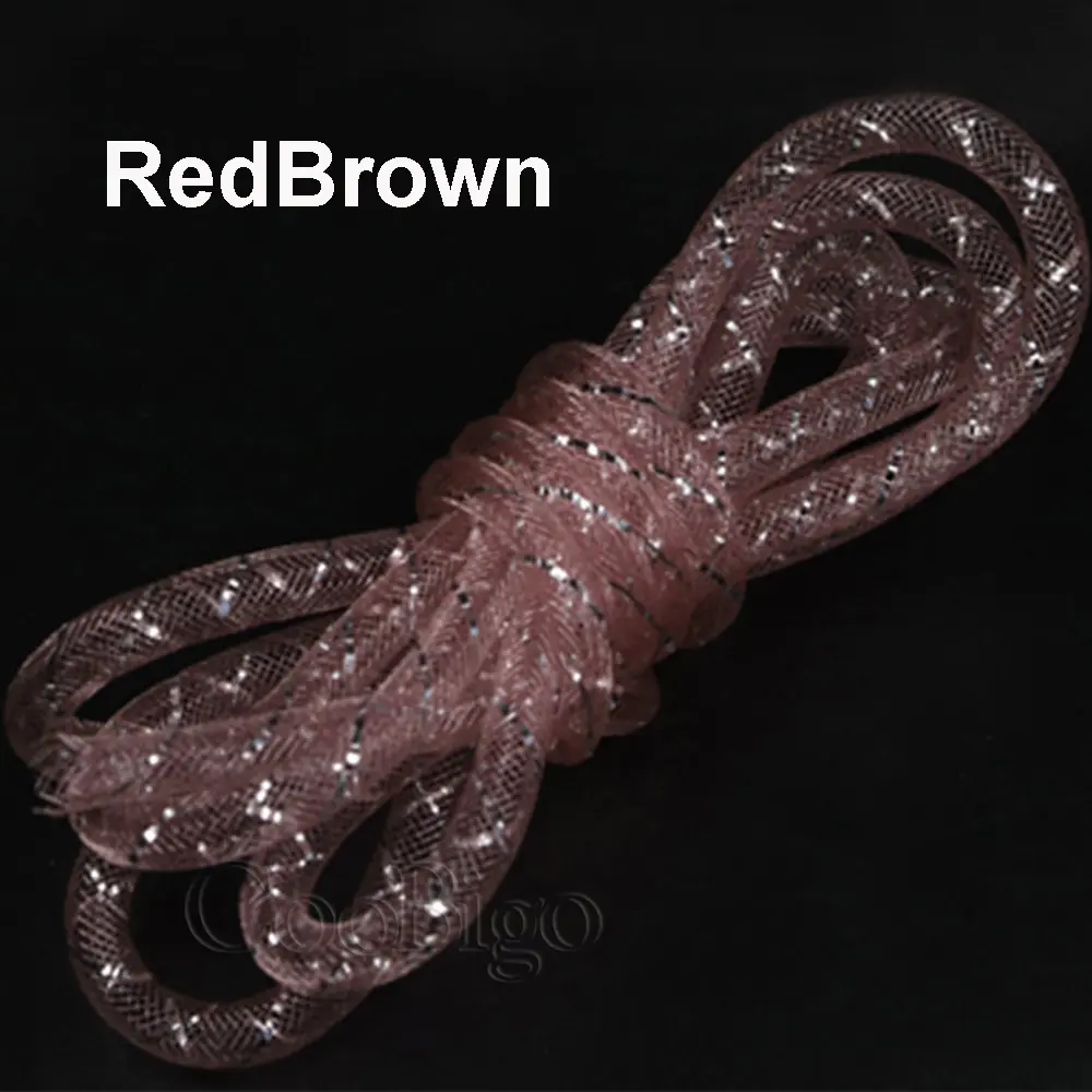 10Yards Soft Mesh Tube Tinsel Mylar Tubular Fly Tying Fishing Body Decoration DIY Craft Supplies 8mm 16 Colors