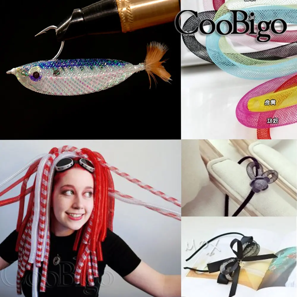 10Yards Soft Mesh Tube Tinsel Mylar Tubular Fly Tying Fishing Body Decoration DIY Craft Supplies 8mm 16 Colors