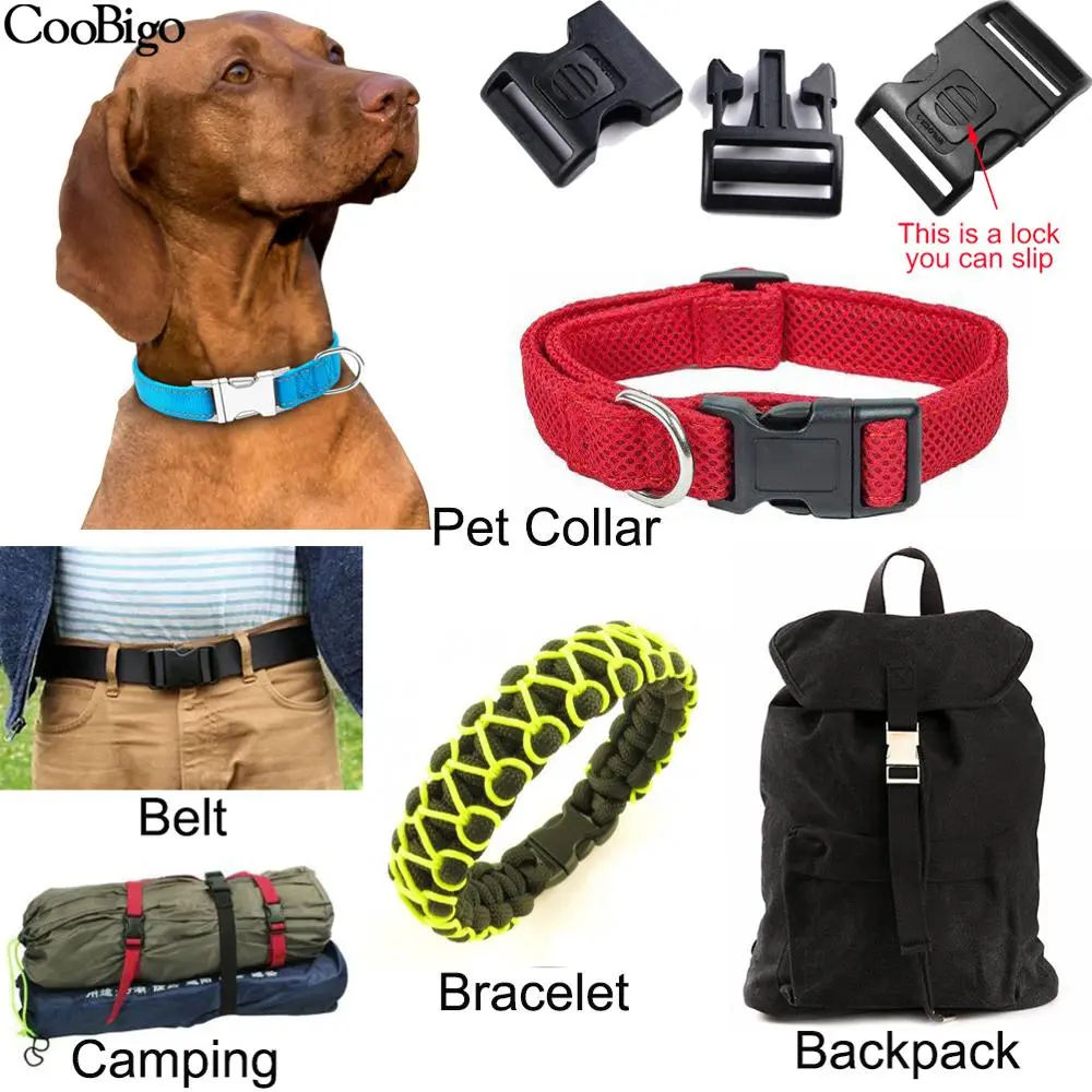 50pcs Plastic Release Buckle Dual Adjust Self-locking Buckles Tactical Belt Backpack Strap Luggage Accessory 20mm 25mm 32mm 38mm