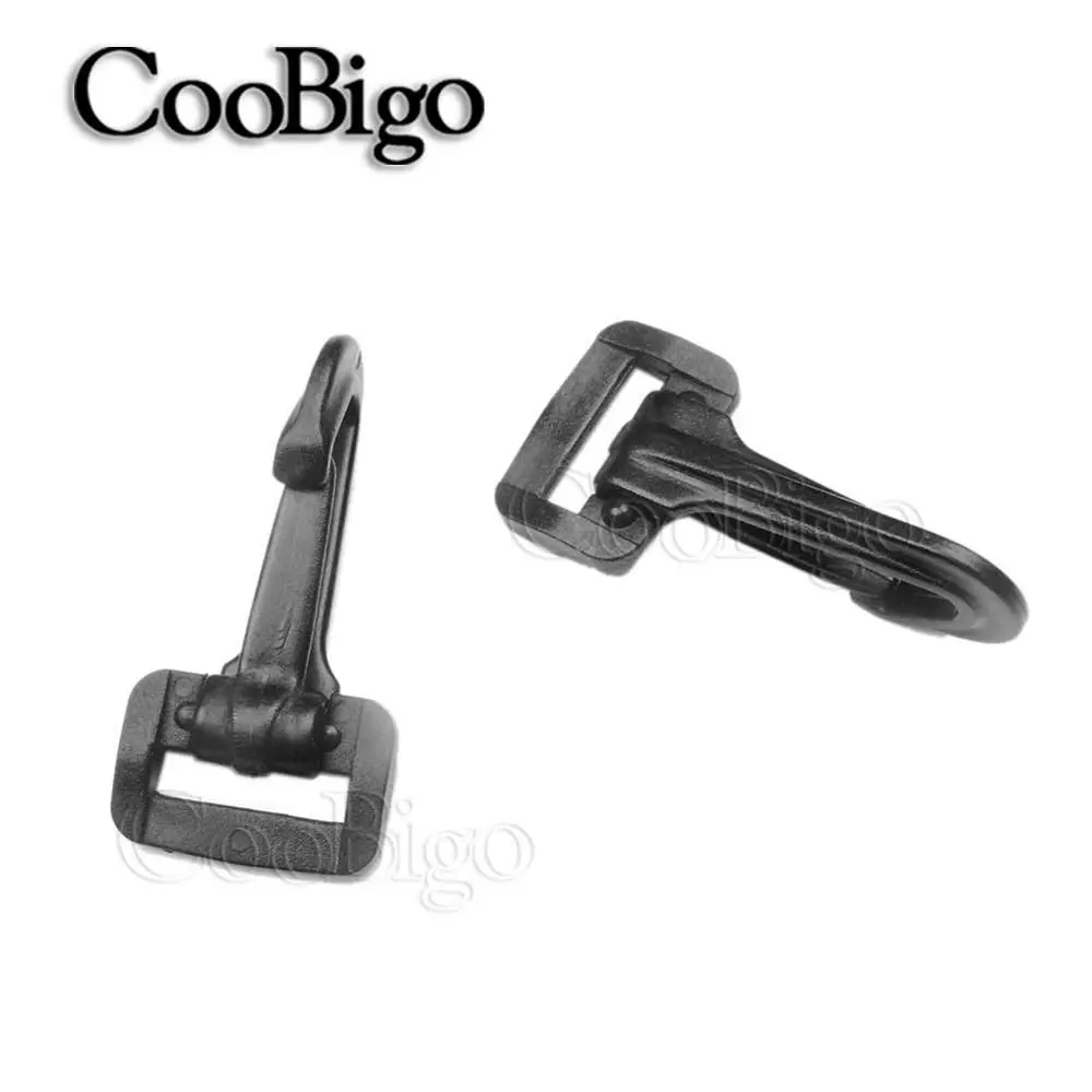 5pcs Rotary Snap Hooks Swivel Clasps Webbing Buckles Outdoor Backpack Strap Sport Luggage Bag Plastic 20mm 25mm 32mm 38mm 50mm
