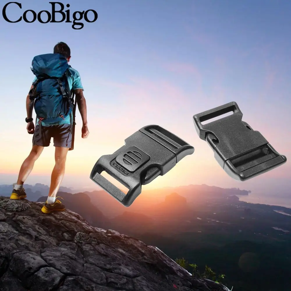 50pcs Plastic Release Buckle Dual Adjust Self-locking Buckles Tactical Belt Backpack Strap Luggage Accessory 20mm 25mm 32mm 38mm