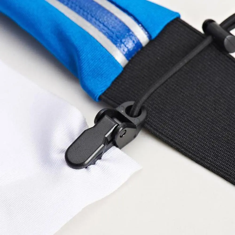 2pcs Elastic Rope Clamp Race Number Fixing Clips Buckles Loop Holder for Marathon Triathlon Running Waist Belt Bag Accessories