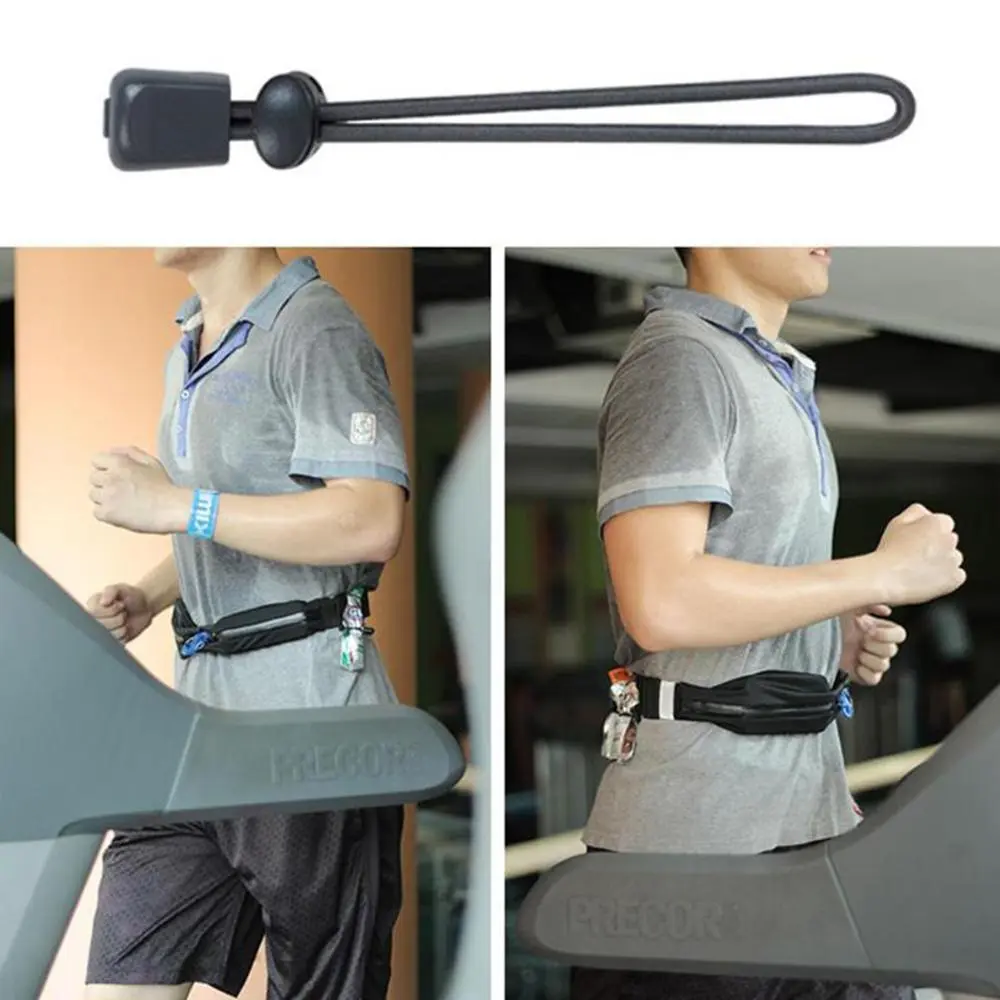 2pcs Elastic Rope Clamp Race Number Fixing Clips Buckles Loop Holder for Marathon Triathlon Running Waist Belt Bag Accessories