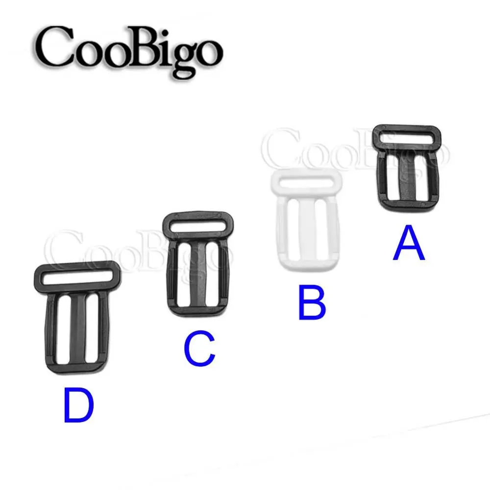10pcs Plastic Slider Tri-Glide Buckles Adjustable Dog Collar Harness Outdoor Backpack Webbing Straps Bag Belt DIY Accessories