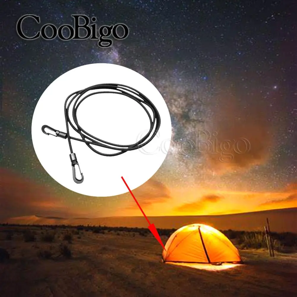 1 Pcs 2m Black Heavy Duty Elastic Bungee Shock Cord with Plastic Hook Car Bike Luggage Tent Kayak Canoe Rope Tether