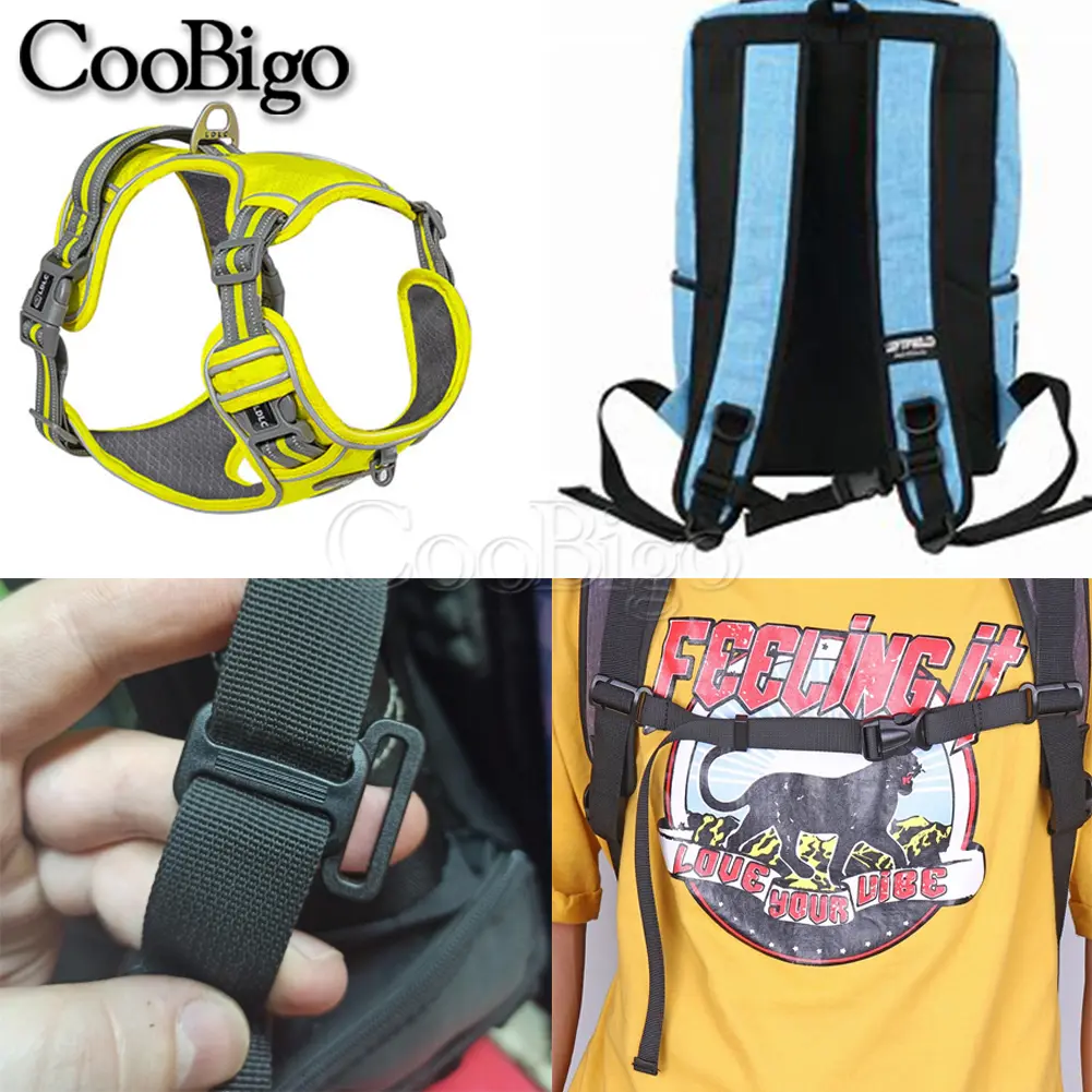 10pcs Plastic Slider Tri-Glide Buckles Adjustable Dog Collar Harness Outdoor Backpack Webbing Straps Bag Belt DIY Accessories