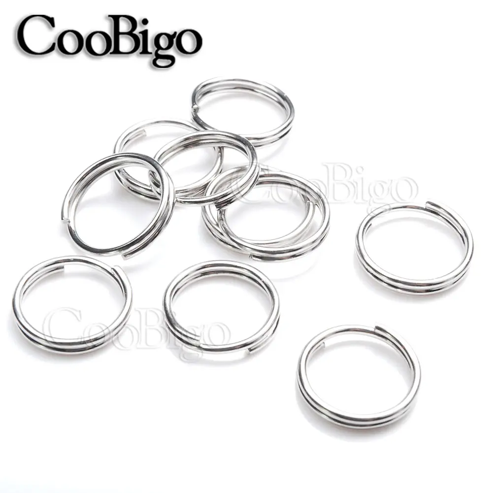 10 Pcs Metal O Rings Keyring Keychain Split Ring Keyfob Key Holder for Jewelry Making Leather Bag DIY Accessories 30mm ~ 57mm