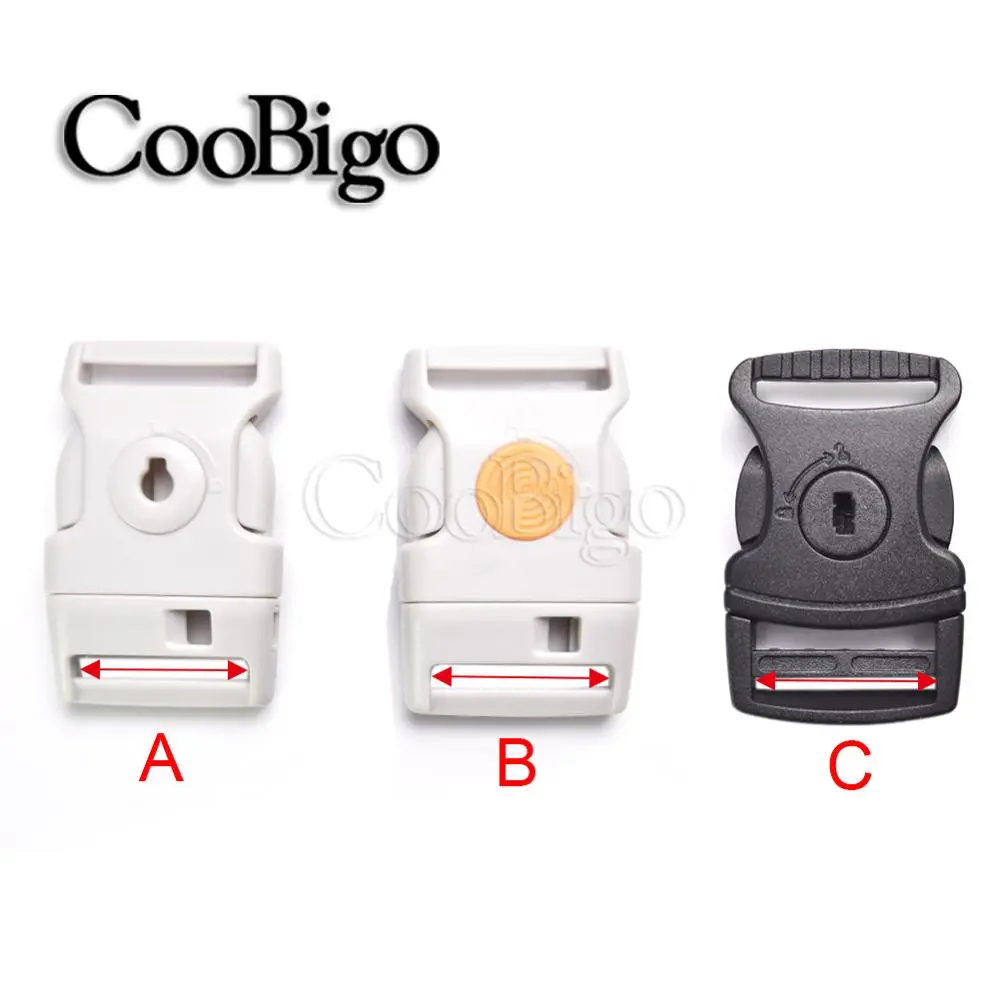 5pcs Side Release Buckle Key Locking Protect Clasp Webbing Outdoor Backpack Strap Pet Collar Paracord Bracelet DIY Accessories