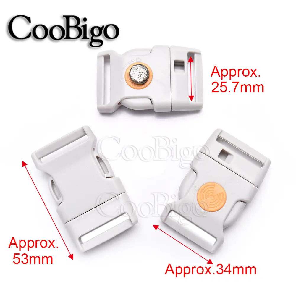 5pcs Side Release Buckle Key Locking Protect Clasp Webbing Outdoor Backpack Strap Pet Collar Paracord Bracelet DIY Accessories