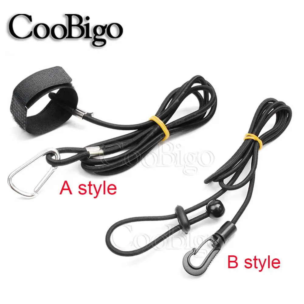 1pcs Length 43.3" Canoe Kayak Paddle Leash Clip Safety Fishing Rod Tether Holder Lanyard