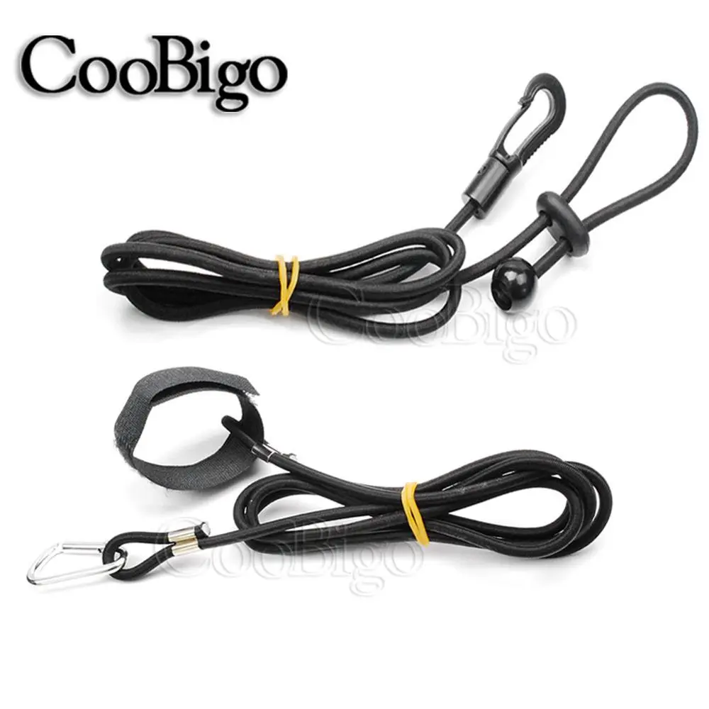 1pcs Length 43.3" Canoe Kayak Paddle Leash Clip Safety Fishing Rod Tether Holder Lanyard