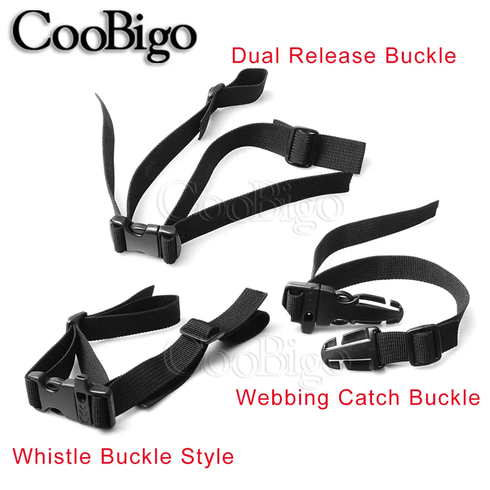 1Pcs 3/4" 1" Dual Release Buckle Whistle Chest Harness Strap Webbing Sternum Outdoor Camping Tactical Backpack Bag Strap