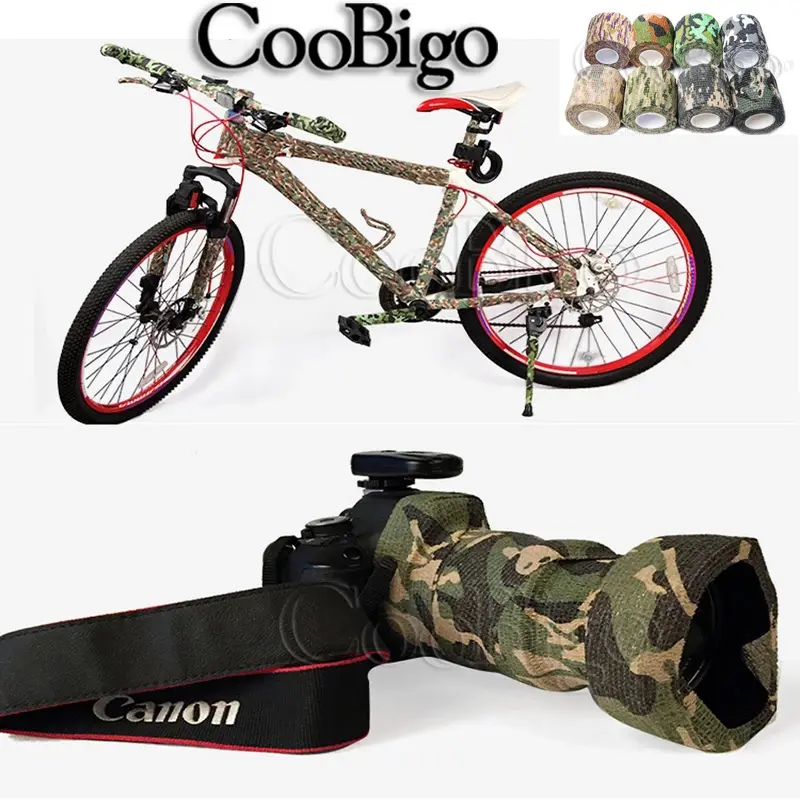 Camouflage Elastic Wrap Tape Outdoor Hunt Disguise Elastoplast Self Adhesive Waterproof Tape Hike Camp Knee Finger Ankle Protect