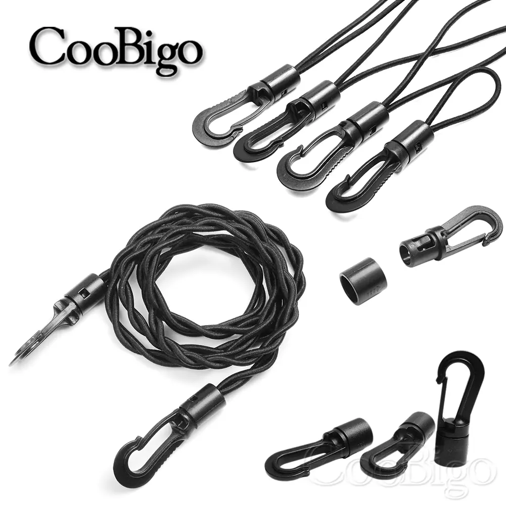 5MM 8MM 10PC 20PCS Bungee Shock cord Quick Connect hooks hanging Ends Clip for Kayak Canoe Boat Dinghy Rib DIY Elastic Cord rope
