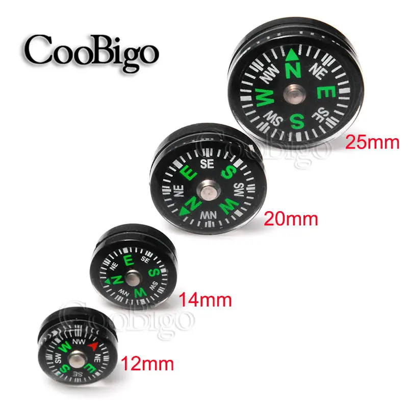 10pcs Paracord Bracelet Compass Portable Handheld Compasses Outdoor Camp Night Fishing Hiking Climbing Survival Navigation Tool