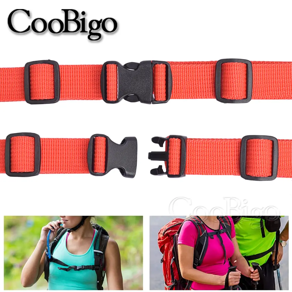 1Pcs 1" Outdoor Camping Tactical Backpack Chest Harness Strap Webbing Sternum Adjustable Dual Release Buckle Bags Strap
