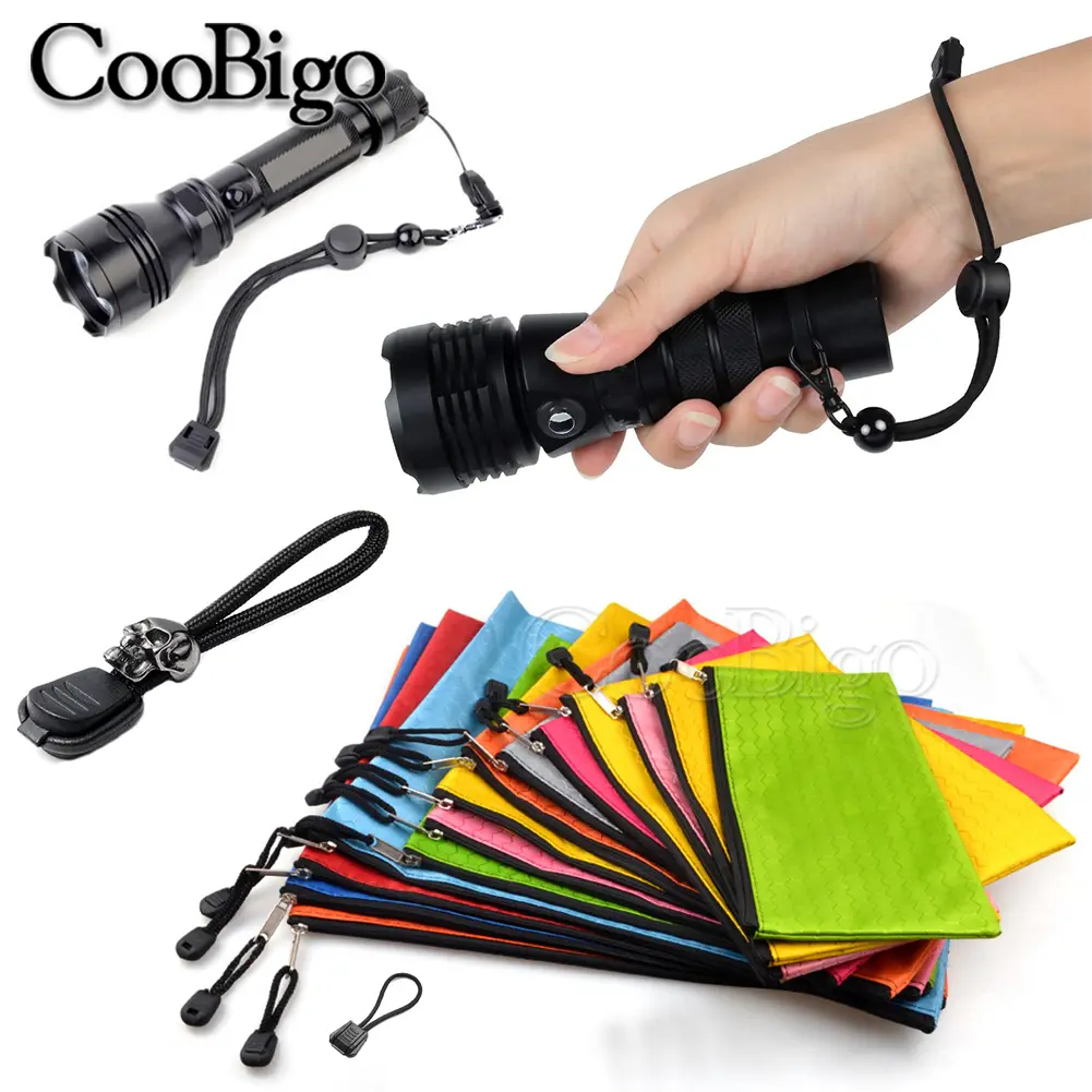 50pcs Zip Puller Cord End Clip Rope Clamp Tether Tip Paracord Lanyard Clasp for Outdoor Backpack Sportswear Shoes Lace Plastic