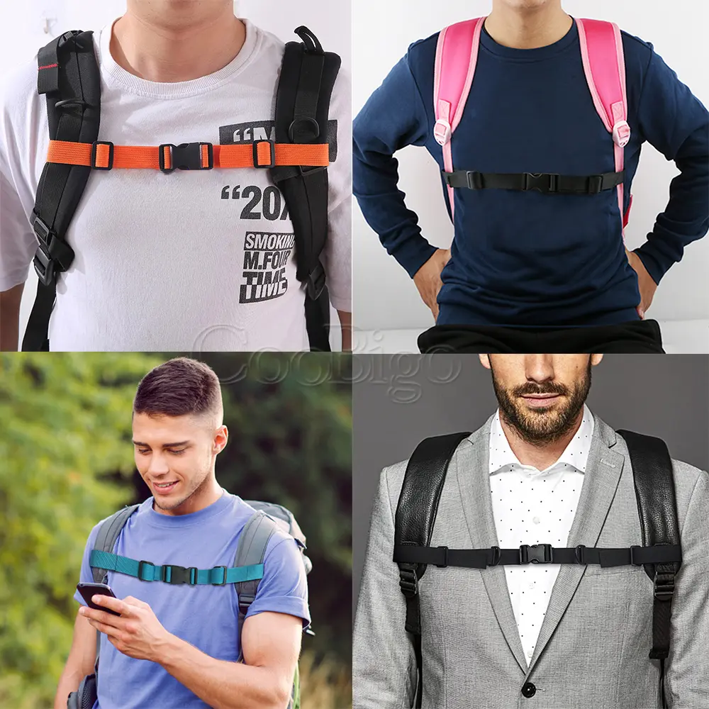1Pcs 1" Outdoor Camping Tactical Backpack Chest Harness Strap Webbing Sternum Adjustable Dual Release Buckle Bags Strap