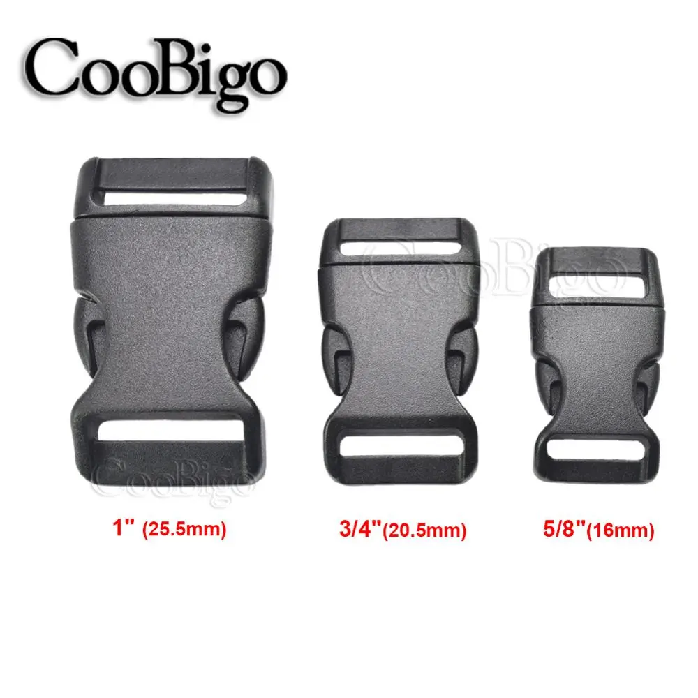 10Pcs Side Quick Release Buckle Plastic Buckles Fastener DIY Pet Collar Outdoor Backpack Luggage Strap Accessories 15 20 25mm