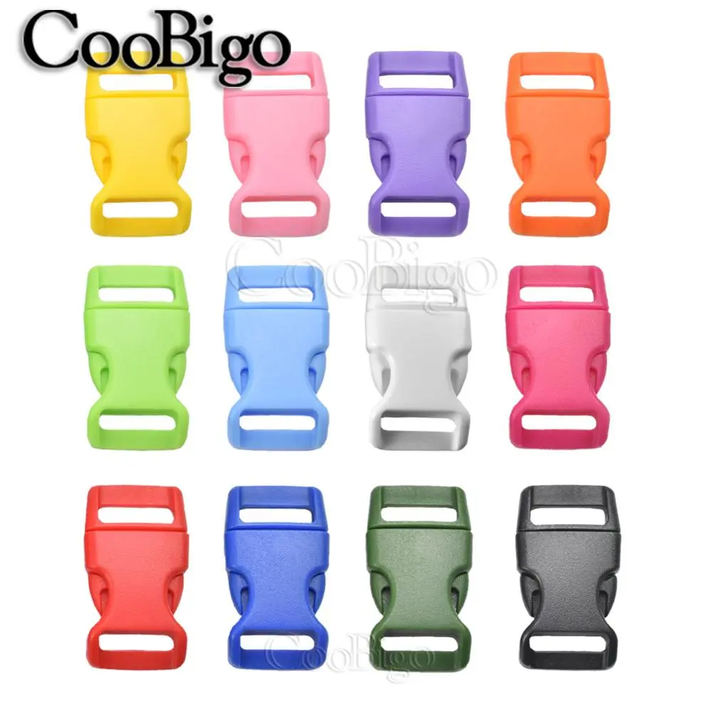 10Pcs Side Quick Release Buckle Plastic Buckles Fastener DIY Pet Collar Outdoor Backpack Luggage Strap Accessories 15 20 25mm