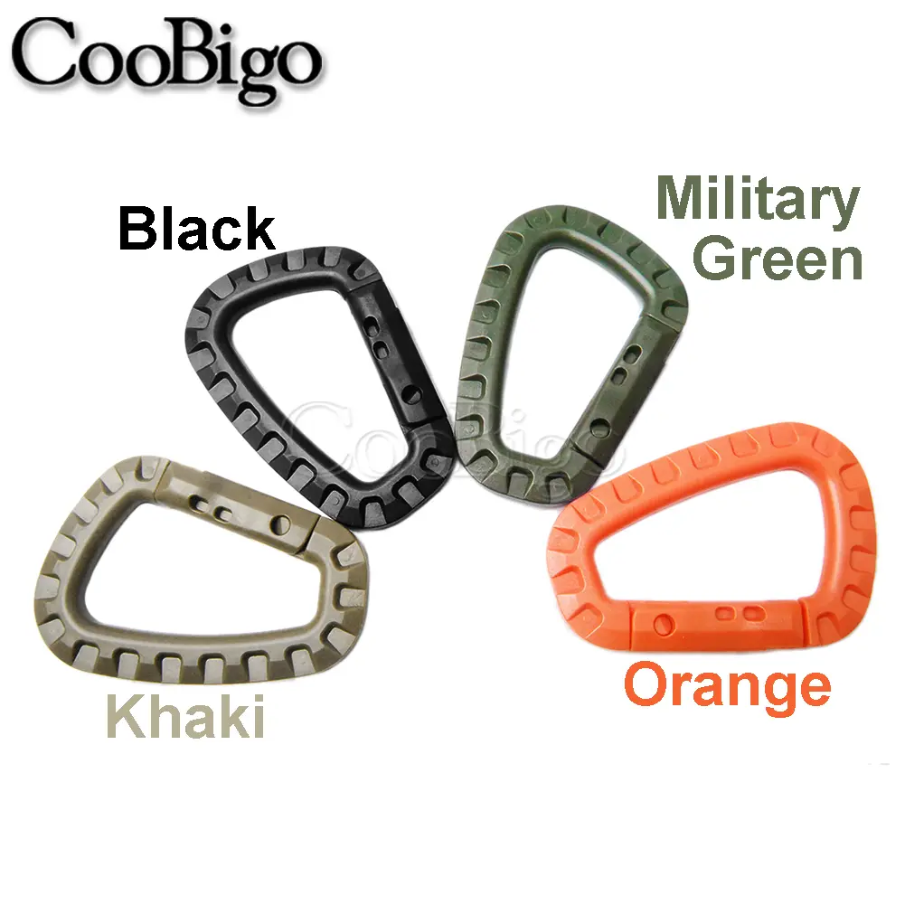 1pcs Plastic Carabiner Snap Clip Hook D-ring Buckle Keychain Webbing Outdoor Molle Tactical Backpack Strap DIY Accessories